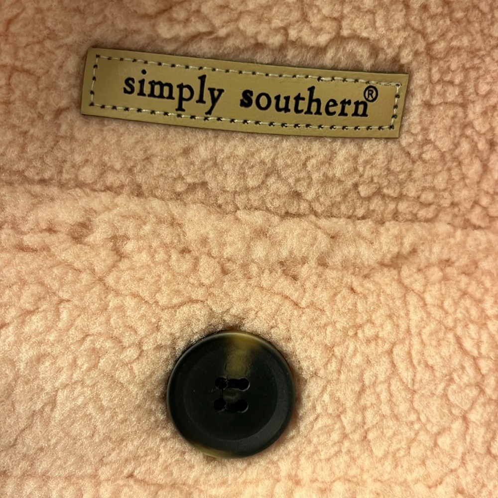 Simply Southern Teddy Sherpa Shacket NWT XXL Pink Cozy Jacket - Picture 8 of 11